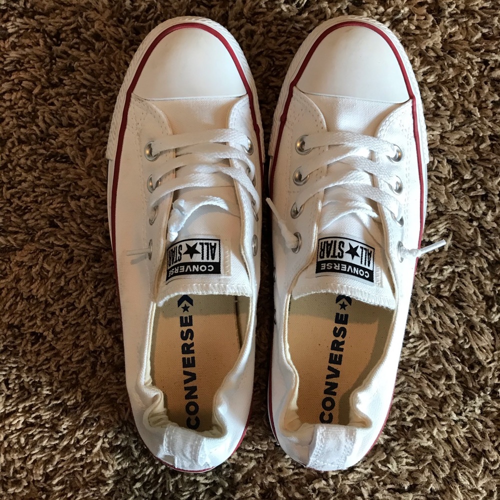 White Converse All Stars.